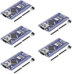 Nano Module carte de développement compatible avec Arduino, avec Mini Port, puce CH340G, 5V/16MHz Microcontroller(5PCS)