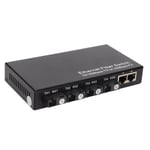 Ethernet-optinen kytkin 6 porttia 10 100Mbps RX1550 Tx1310nm LED-ilmaisin Ethernet-pikakytkin verkkoon 100-240V US Plug