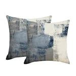 DWDC Cushion Covers 60x60cm Pack of 2 Abstract Art Pillow Cover, Blue and Grey Contemporary Gallery Home Decorative Throw Pillows Cover for Bedroom Sofa Living Room24x24inch