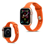 Apple Watch Series 5 40mm enkelt klockarmband i silikon - Orange