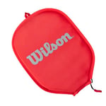 Wilson Pickleball padel cover, protection for one adult size pickleball racket, polyester, Red / Gray