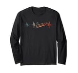 Harp Player Heartbeat Harmonica Long Sleeve T-Shirt