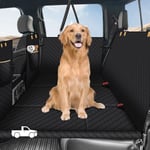 Lekeinchi Protection Siège Arrière de Voiture pour Chien avec Planche en Bois Solide, Housse Résistante à l'abrasion, aux Rayures et Imperméable - Plus Adapté aux Camions et aux SUV - Noir