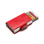 Creative Läder Pop-up Korthållare - Röd - TheMobileStore Korthållare och kreditkorthållare