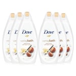 Dove Caring Bath Body Wash Purely Pampering Shea Butter with Vanilla, 6x450ml - Cream - One Size