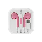 KIT PIETON MAIN LIBRE OREILLETTE ECOUTEUR INTRA  AURICULAIRE TYPE C ROSE