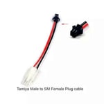 Tamiya-Connecteur vers SM 2 broches femelle mâle,câble adaptateur avec fil en silicone 20AWG 100mm pour les développements de batterie RC - Type SM-F to Tamiya-M