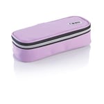 Favorit, Trousse Ovale Lilas, 24 x 9,5 x 6 cm, avec Fermeture éclair argentée, fourni Produits Stabilo