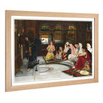 Big Box Art Framed Print of John William Waterhouse Consulting The Oracle Design | Wall Art Picture| Home Decor for Kitchen, Living Room, Bedroom, Hallway, Oak, A2 / 24.5x18 Inch / 62x45cm