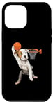 iPhone 12 Pro Max Vintage Pitbull Dog Playing Basketball Dog Sports Game Lover Case