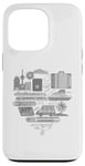 Coque pour iPhone 13 Pro voyager en train, avion, bateau, camping-car, carte du monde