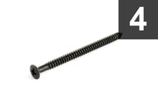 ALLPARTS GS-3312-003 Pack of 4 Black Soap Bar Pickup Mounting Screws