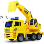 Jouet Excavator Pelleteuse Enfant Camion Enfant - Petite Voiture avec Musique - Jaune - 3 Ans - Mixte