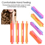 12Pcs Standard Hair Rollers Heat Perm Wave Rod Hair Clip Curlers With Rubber NAU