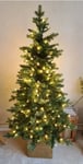 National Tree Norfolk Artificial Christmas Tree Pre Lit LED Wooden Box 4.5FT