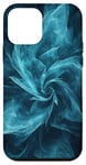 Coque pour iPhone 12 mini Turquoise Nuages Fleur Brume Espace