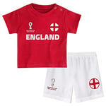 FIFA Official World Cup 2022 Tee & Short Set, Baby's, England, Alternate Colours, Newborn / 0-3 Months