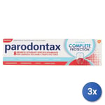 3x parodontax Dentifrice 75 Ml. Complete Original Fabriqué en Italie