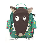 LES DEGLINGOS - Sac à dos enfant original 32CM Loup X Auzou - Idéal pour l'école ou les balades - Dès 18 mois - Vert