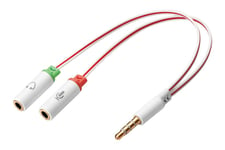 Sandberg Headset Converter - mini jack 3,5 mm han / mini jack 3,5 mm hun + 3,5 mm stereo mini jack Hun