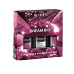 REDKEN - Coffret Cadeau Noël Grand Format - Cheveux Colorés - Brillance & Soin de la Couleur - Shampoing, Après-Shampoing & Soin Sans Rinçage - Acidic Color Gloss