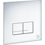 GBG Triomont XS väggtryck duo glas vit, rektangulär tryckknapp
