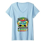 Womens Girls Trip Jamaica 2024 Summer Vacation Matching Group V-Neck T-Shirt