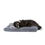 Amazon Basics Lavable en machine Coussin pour Chien domestique - 1 m, Gris motif spirale, L 102 x l 69 x H 9 cm