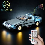 Kyglaring Led-valaistussarja Tee-se-itse-lelut Creator Delorean 10300:lle Takaisin tulevaisuuden aikakoneeseen (vain valo mukana)