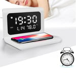 New Clock Phone Wireless Charger Digital Alarm Clock Multfunction Electronic Des