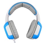 Earphone Sades Sa906i Professionnel Casque Jeu Casque Pour Pc Gamer Usb 7.1 Surround Stéréo Basse Audifonos Jeu Écouteurs Avec Micro White+Blue