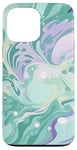 iPhone 13 Pro Max Swirl Green Color Illustration Pattern Abstract Art Case