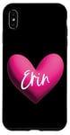 Coque pour iPhone XS Max Erin Rose Nom Cœur Amour Femme Fille Amie Personnalisé