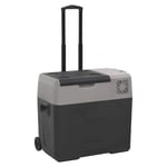 Portable 40L Cool Box with Wheels, Black & Grey, Polypropylene, 61x37.5cm