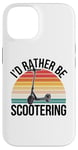 Coque pour iPhone 14 Trottinette électrique rétro vintage Street Stunt E-Scooter Tricks