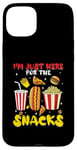 Coque pour iPhone 15 Plus Jeu de football amusant Sports I'm Just Here For The Snacks