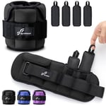 Sportneer Poids de cheville réglable pour jambes et bras pour yoga, marche, course à pied, aérobic et gym, 0,4-1,6 kg chacun, une paire 0,8-3,2 kg