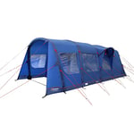 Berghaus Air 400XL Nightfall Tent for 4 People with Porch, Darkened Bedrooms, Living Area, 4 Man, Inflatable, Easy to Pitch, Tunnel, Sewn In Groundsheet, Family Camping, Festivals, 6000mm HH, Blue