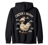 Funny And Crazy Chicken Lover's Design Zip Hoodie