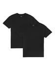 Fruit of the Loom Men's Eversoft Cotton T Shirts, Breathable & Moisture Wicking with Odor Control, Sizes S-4x, Crew-2 Pack-Black, Medium (Pack of 2)