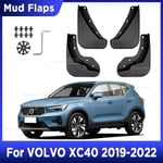 Stänkskydd för Volvo Xc40 2019 2022 2021 2020 4 st. Stänkskydd Mudguards Mudflaps Fram Bak Fender Auto Styline Biltillbehör