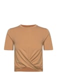 Delight Short Wrap Tee Brown Casall