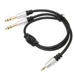 Dual 3.5mm To 6.35mm Y Splitter Cable 3.5 Mm To 6.35 Mm Jack Sound Cable For G