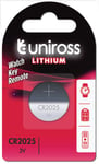 Uniross – Lithium Button CR2025 3V - BL1 (U1CR2025)