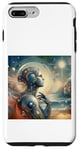 Coque pour iPhone 7 Plus/8 Plus Leonardo Da Vinci Robot Femme