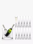 LSA International Moya Flutes & Champagne Bucket, Set of 12