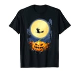 Scary Witch Creepy Pumpkin Halloween Night Adult Kid Costume T-Shirt