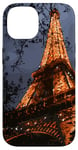 Coque pour iPhone 14 Tour Eiffel Paris France la nuit majestueuse