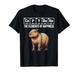 Capybara The Elements Of Happiness Periodic Table Chemistry T-Shirt