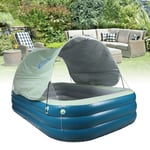 Inflatable Pool Removable Slide Blow Up Pool Reliable Large With Canopy For Kids